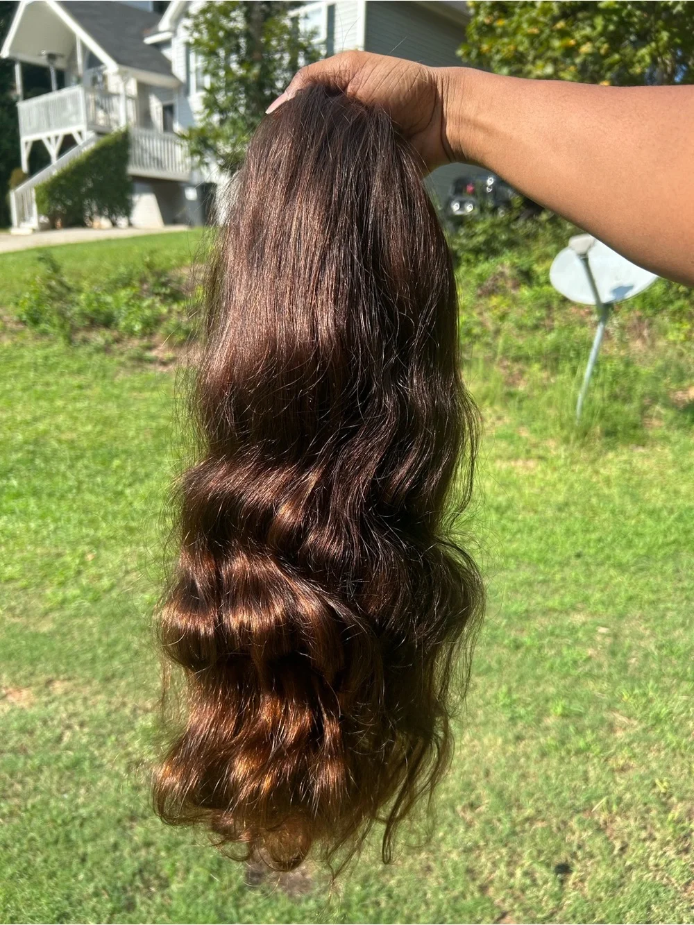 13x6 Highlight Ombre Body Wave Wig 20 Inch Dark Brown #2P430